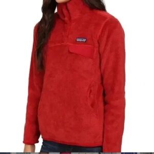 Patagonia - Re-Tool Snap-T Pullover Vibrant Red Women's Fleece. Size M